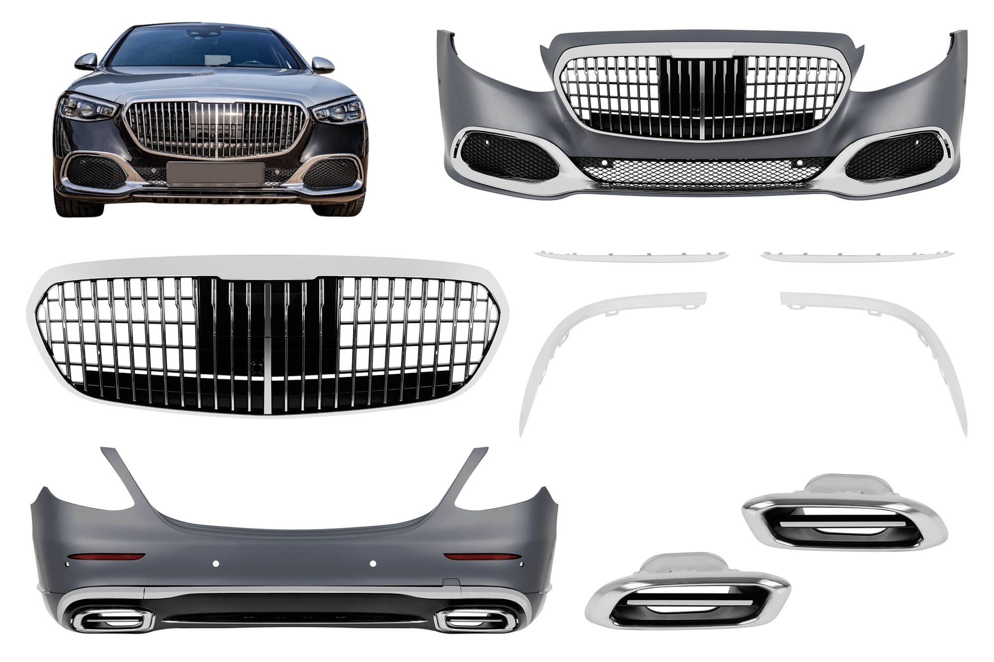 Тунинг пакет за Mercedes W213 седан 2016-2019 конверзија кон W223