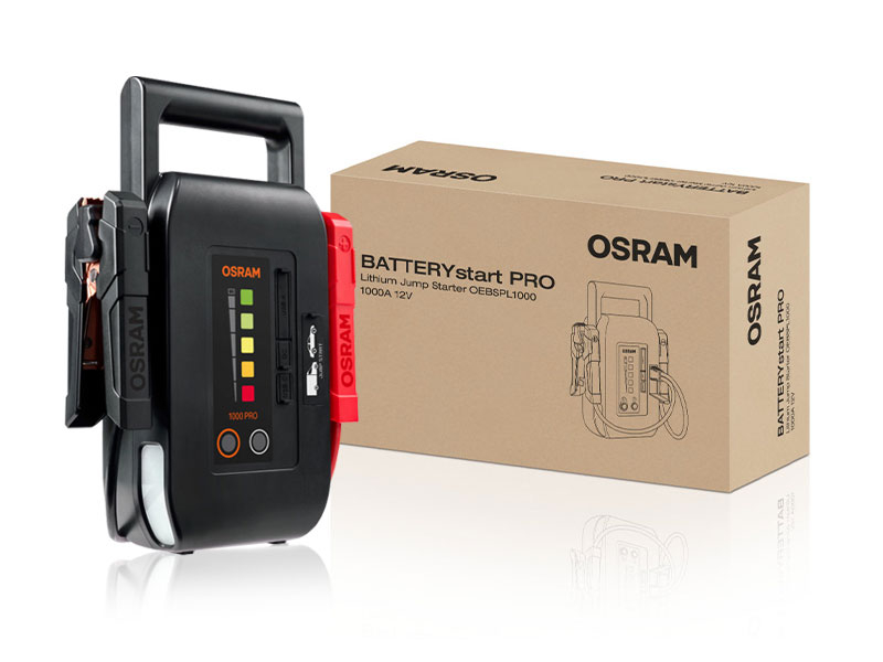 Надворешна батерија Osram BATTERYstart 1000 Fast Recharge за стартување на моторот, 8000mAh, 1000-1500A