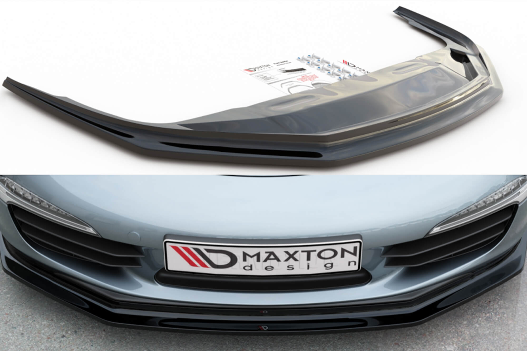 Спојлер  Maxton Design верзија 2 за преден  браник на Porsche 911 Carrera 991 2011-2016, боја карбон