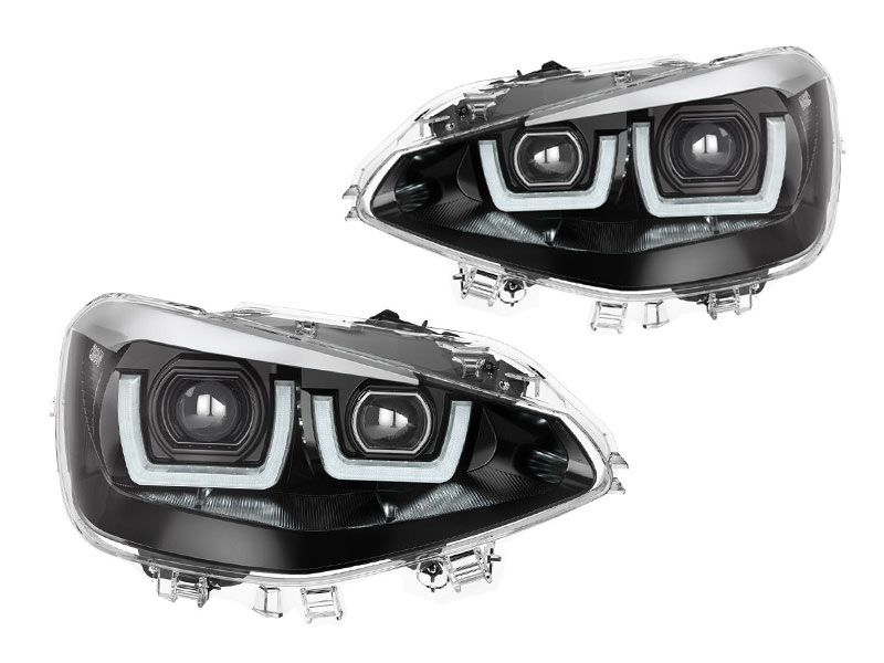 LED фарови Osram за BMW серија 1 F20,F21 2011-2015 со црна основа за модел со халогенки фарови