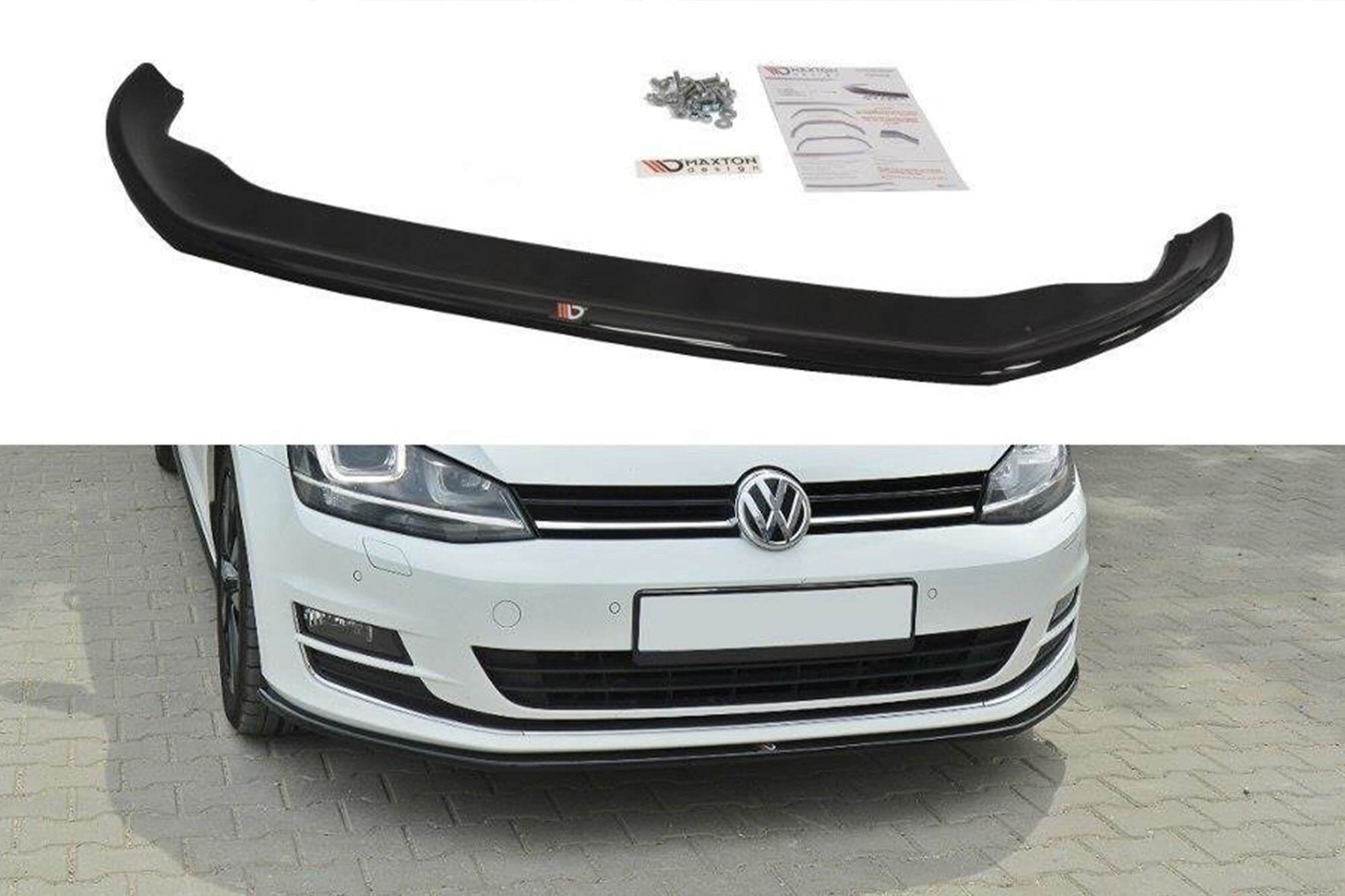 Спојлер  Maxton Design верзија 2 за стандарден  преден  браник нa VW Golf VII по 2012 година, боја карбон