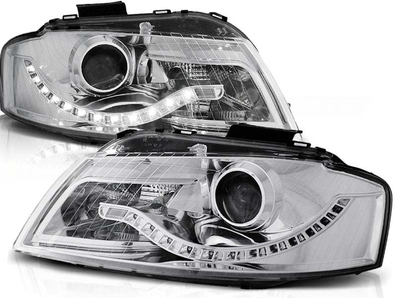 Комплет тунинг фарови со LED светла за Audi A3 8P 05.2003-03.2008 3D/5D , лев и десен