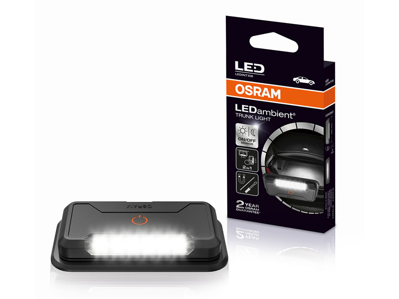 LEDambient плафон Osram за багажник 3.7V, 30W, со батерија 1500mAh, Type C конектор за полнење