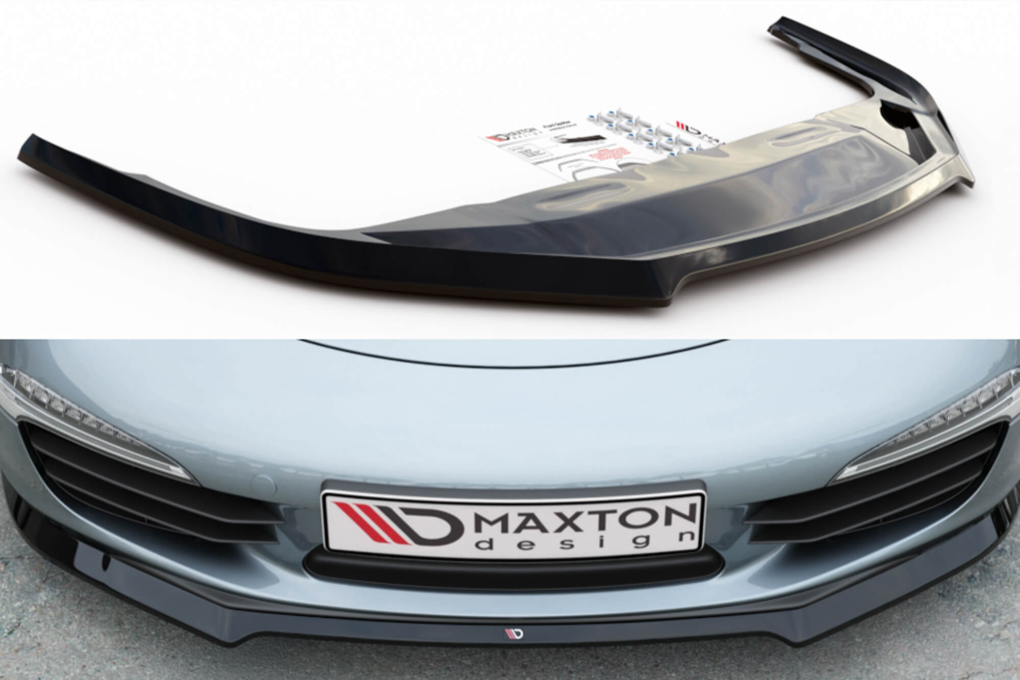 Спојлер  Maxton Design верзија 1 за преден  браник на Porsche 911 Carrera 991 2011-2016, боја карбон