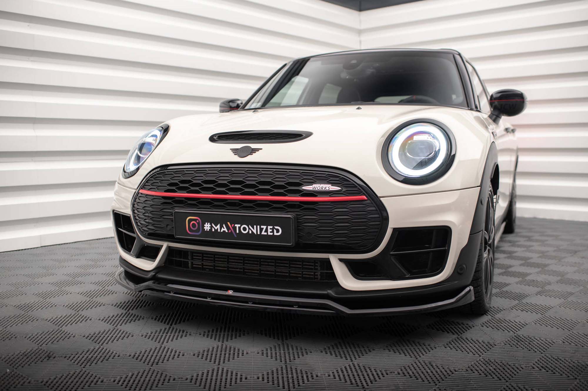 Спојлер  Maxton Design верзија 2 за преден  браник на Mini Cooper Clubman John Cooper Works F54 по 2019 година,црн мат