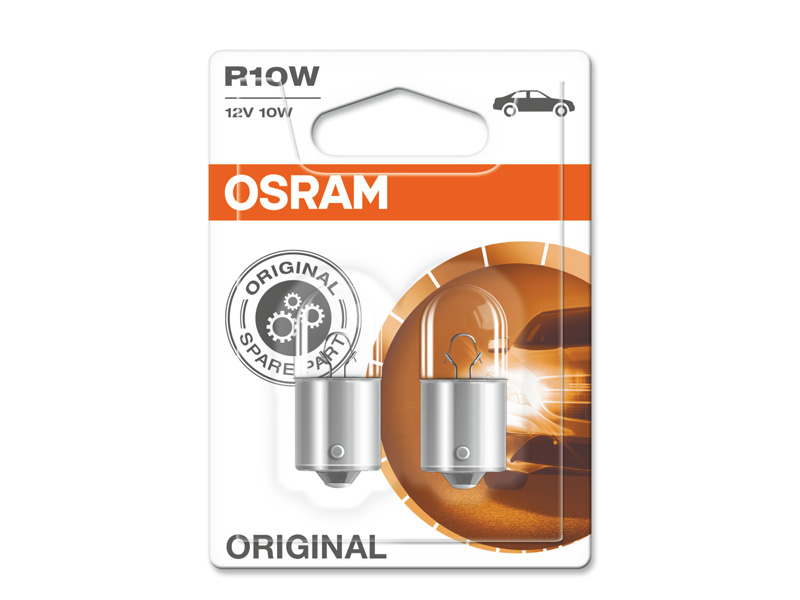 Комплет 2 бр. халогенски сијалици Osram R10W Original 12V, 10W, BA15s