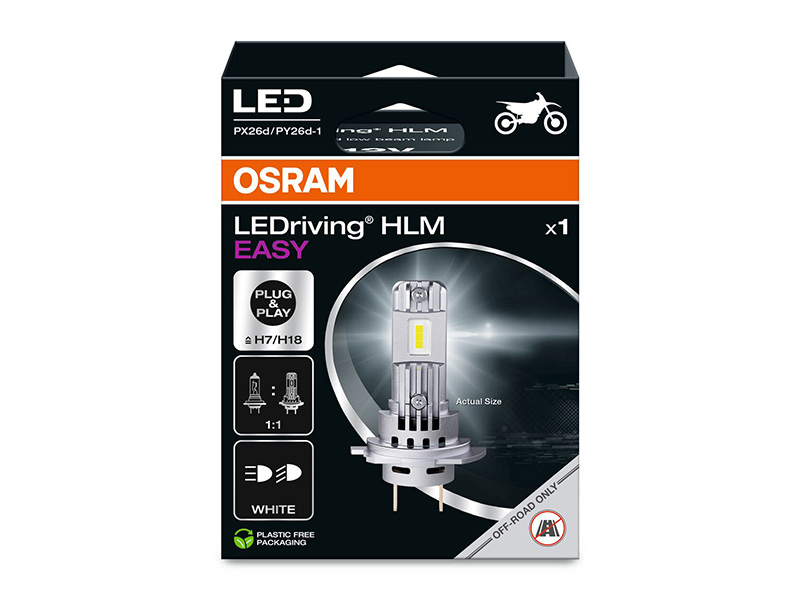 LED сијалица Osram Easy H7/H18 12V, 16W, 6500K, 1400lm, 1 број