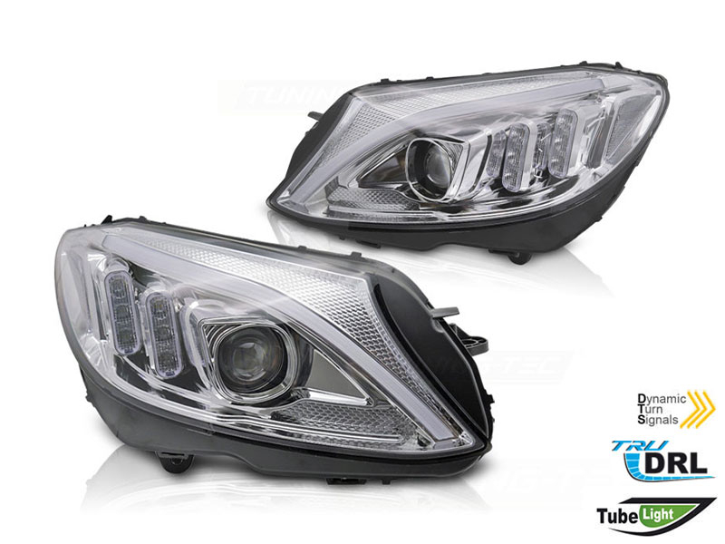 Комплет LED фарови за Mercedes C класа W205 2014-2018, лев и десен