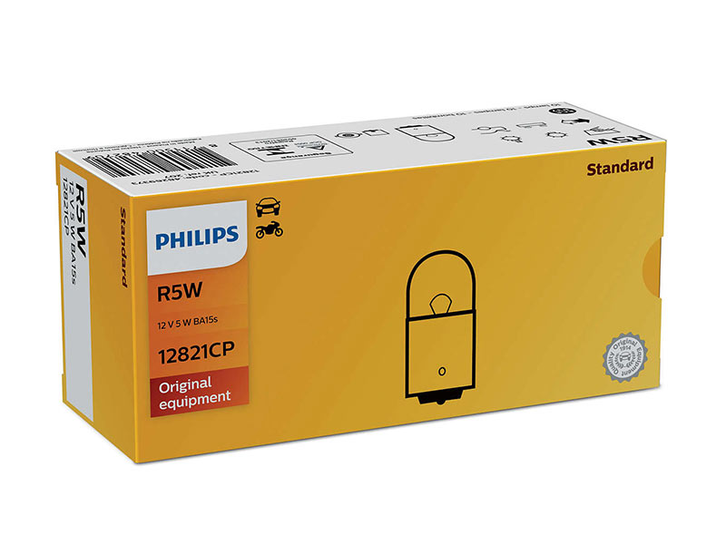 Халогенска сијалица Philips R5W Standard 12V, 5W, BA15S, 1 бр.