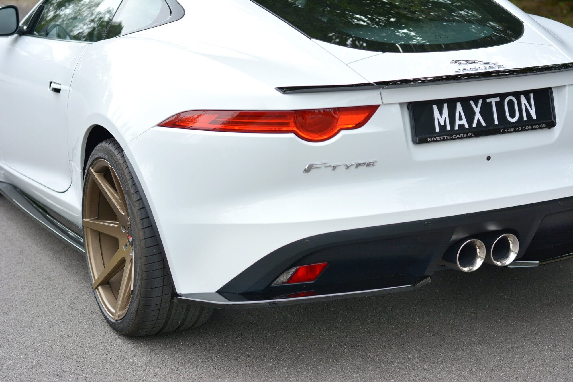 Странични додатоци  Maxton Design за заден браник на Jaguar F-Type 2013-2016, црн лак