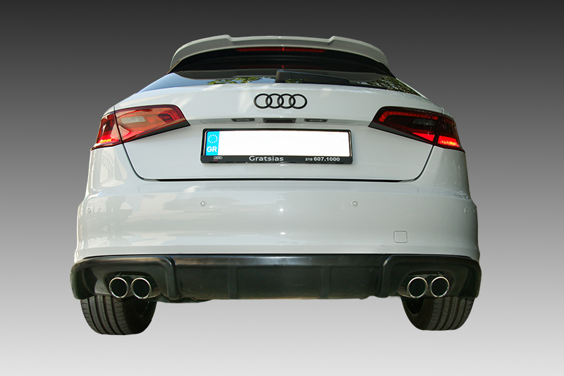 Дифузер  Motordrome Design за заден браник Audi A3 8V Sportback 2013-2016 -oo-oo-