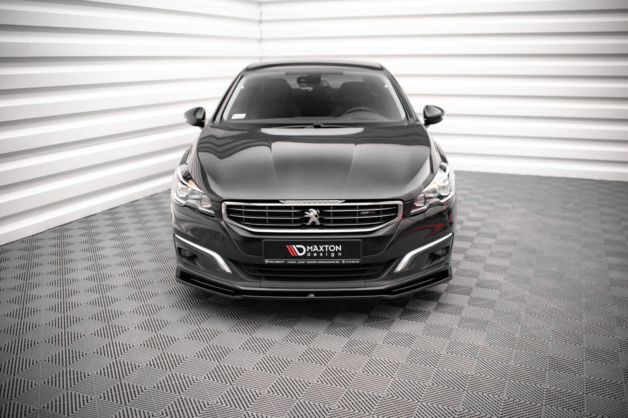 Спојлер  Maxton Design верзија 2 за преден  GT браник на Peugeot 508 GT 2014-2018, црн мат