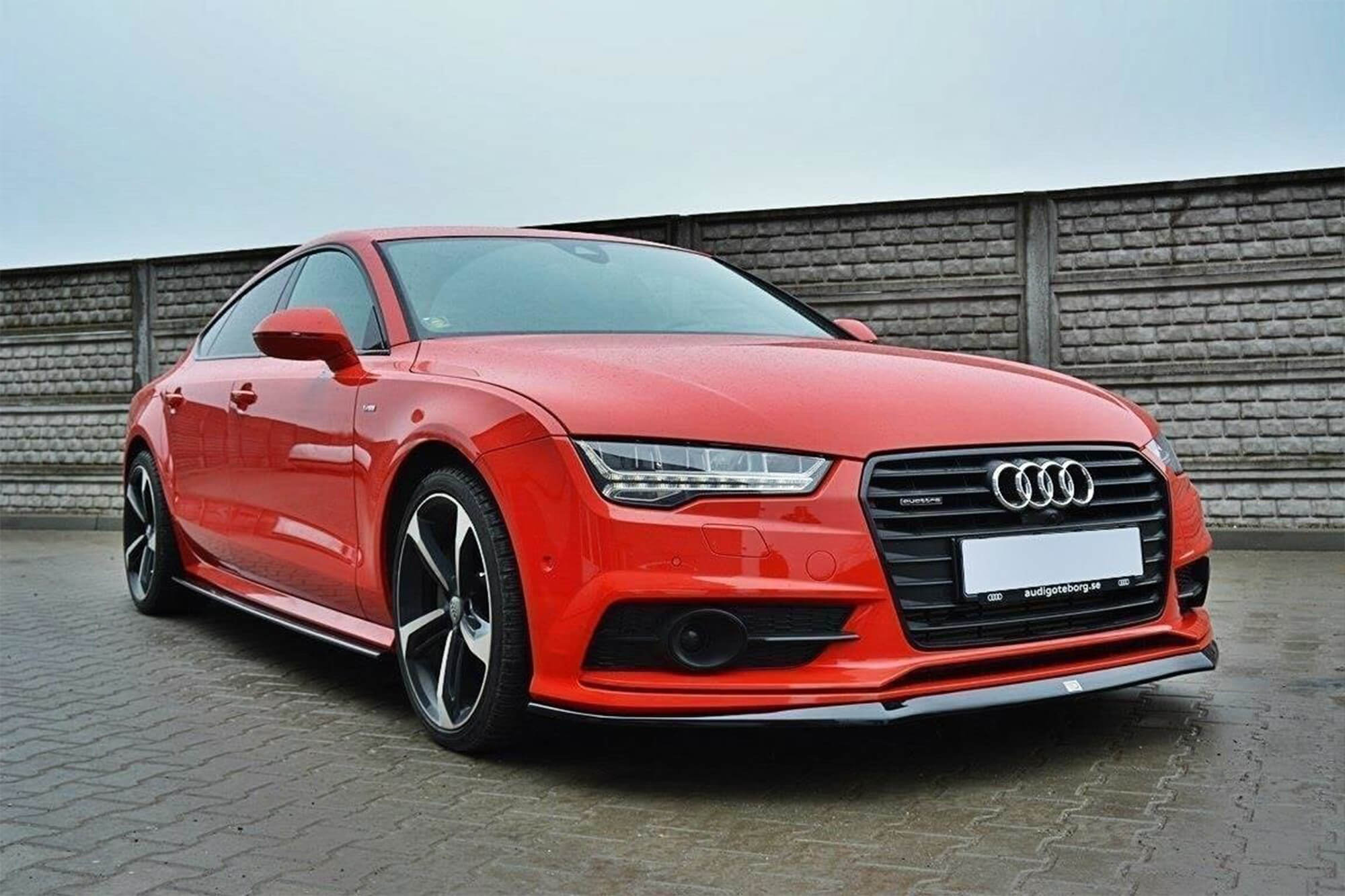 Спојлер  Maxton Design за преден  S7, S-Line браник на Audi A7 C7 2014-2017, црн лак