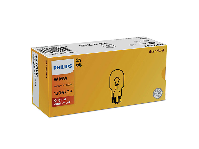 Халогенска сијалица Philips W16W Standard 12V, 16W, W2.1x9.5D, 1 бр.