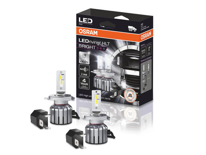 LED сијалици Osram HLT Bright H4 24V, 15/15W, 1200/1500lm, 6000K