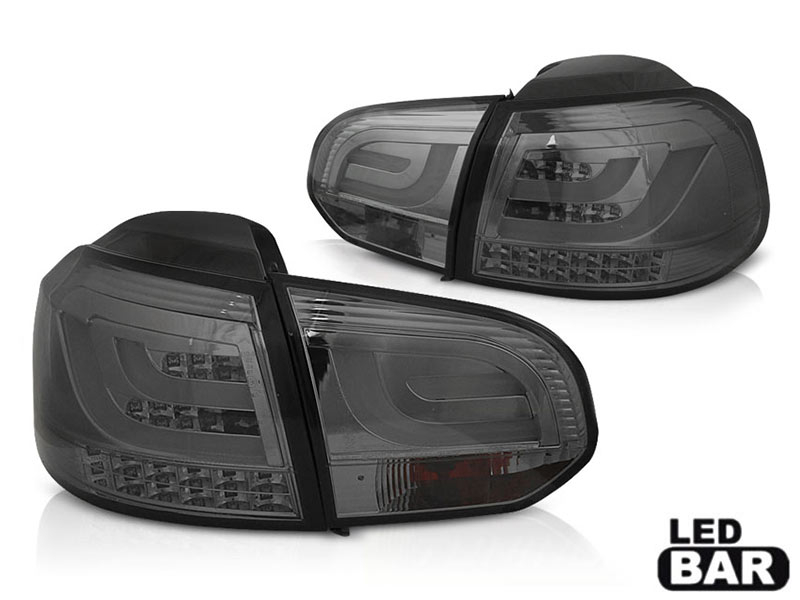 Комплет LED штопови за VW Golf 6 2008-2012, затемнета основа, лев и десен