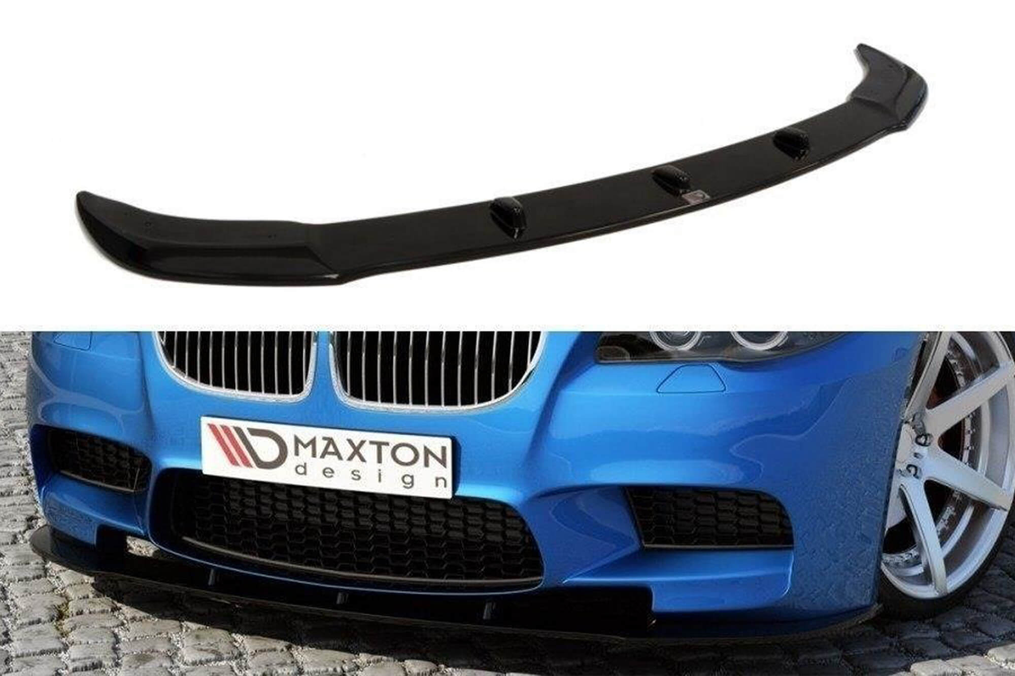 Спојлер  Maxton Design верзија 1 за преден  M5 браник на BMW серија 5 F10, F11 2011-2017, црн лак