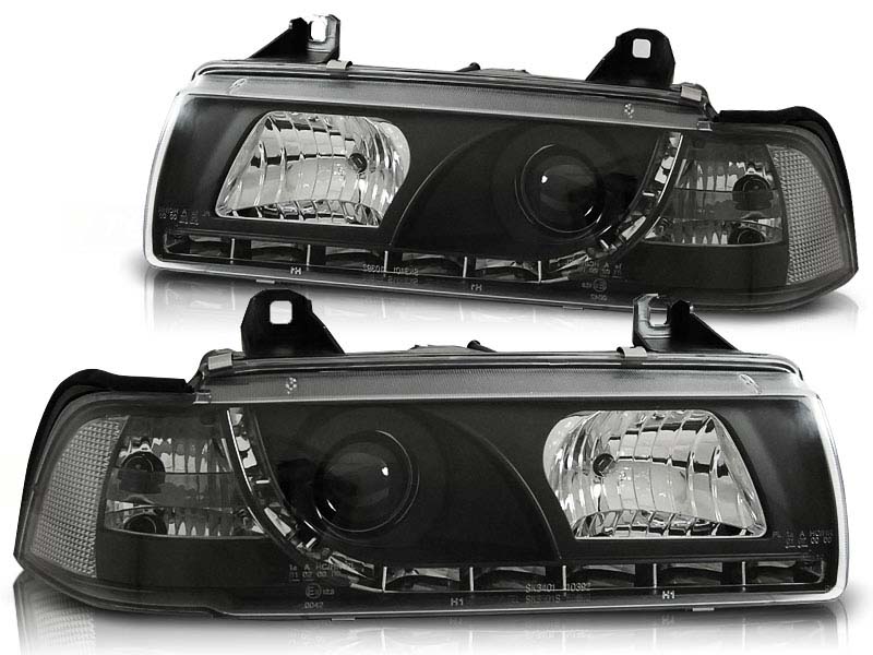 Комплет тунинг фарови со LED светла за BMW 3 E36 12.1990-08.1999 седан/компакт/караван , лев и десен