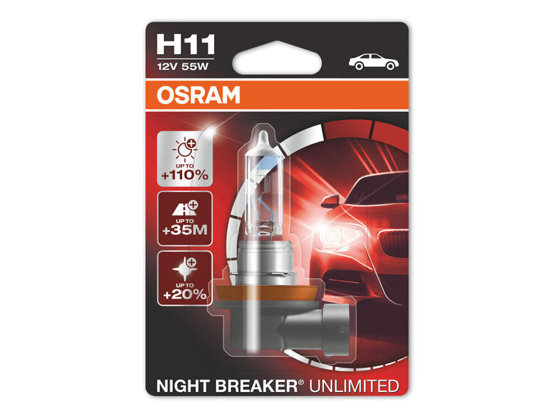 Халогенска сијалица Osram H11 Night Breaker Unlimited 12V, 55W, PGJ19-2, 1 бр.