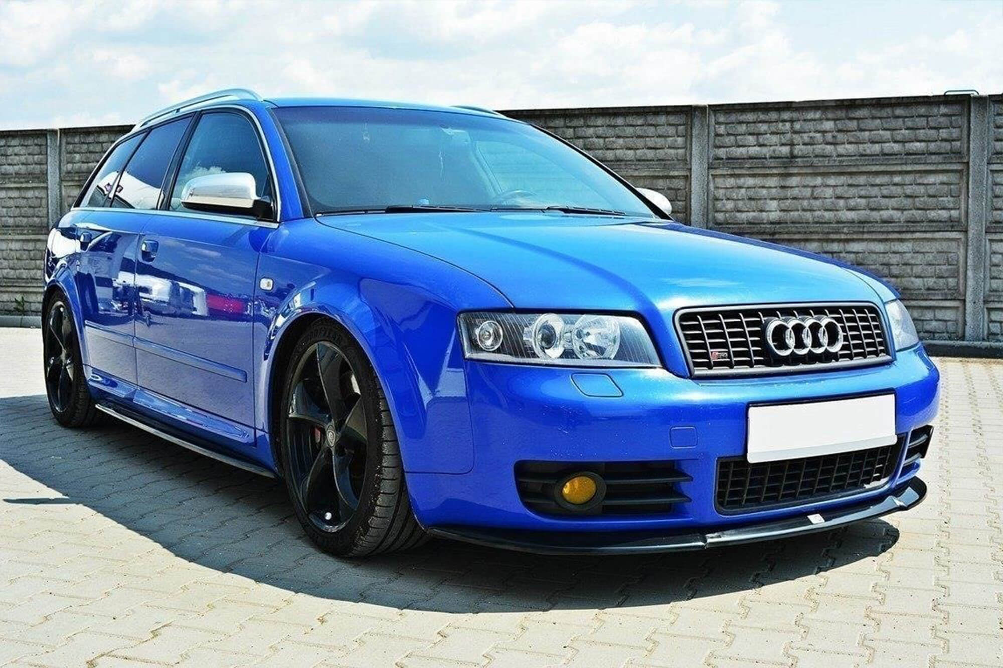 Спојлер  Maxton Design за преден  S4 браник на Audi A4 B6 2003-2005, црн лак