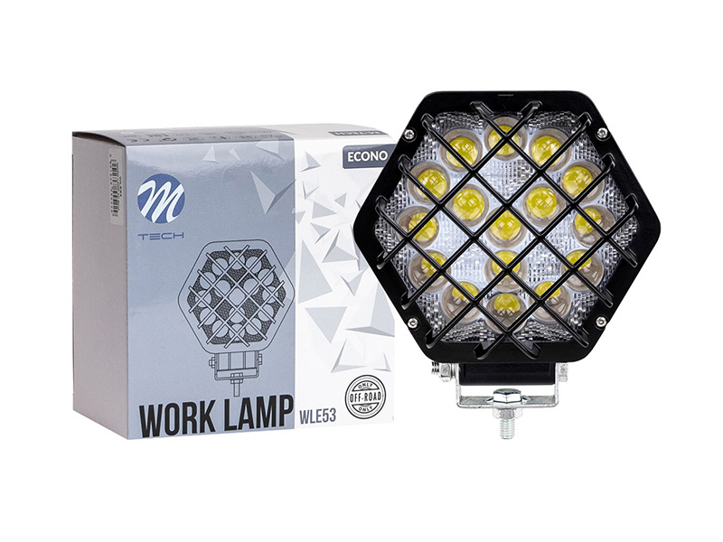 LED бар M-tech Work Lamp 4" со 16 диода 12-24V, 48W, 6500K, 2300lm, 138x124x65mm, 1 број