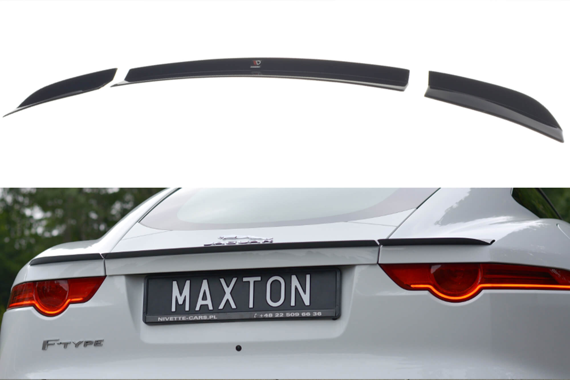 Спојлер  Maxton Design за багажник на Jaguar F-Type 2013-2016, црн мат