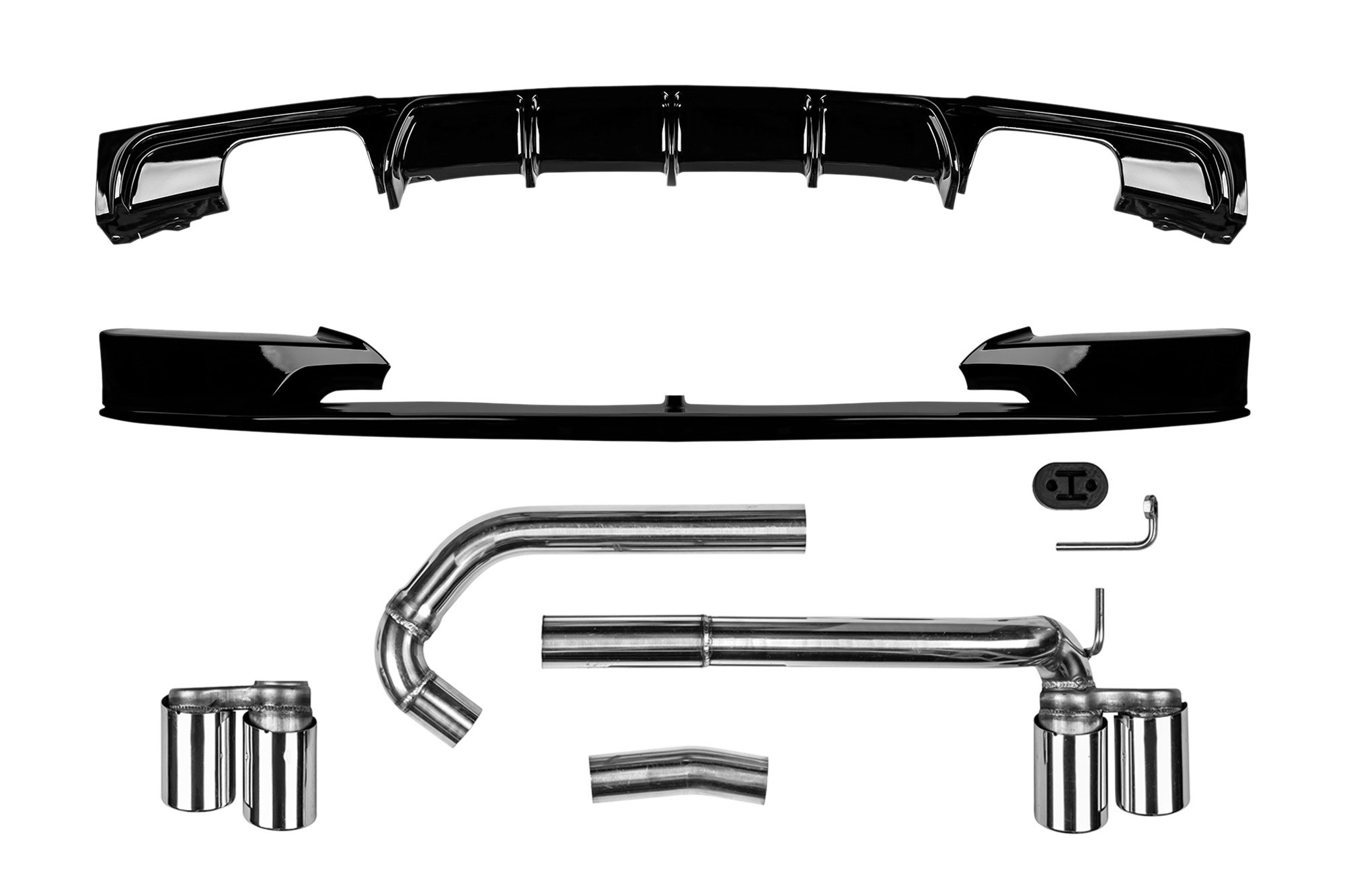 M3 Performance додатоци  со издувни украси и дуфузор за BMW серија 3 F30,F31 2011-2019