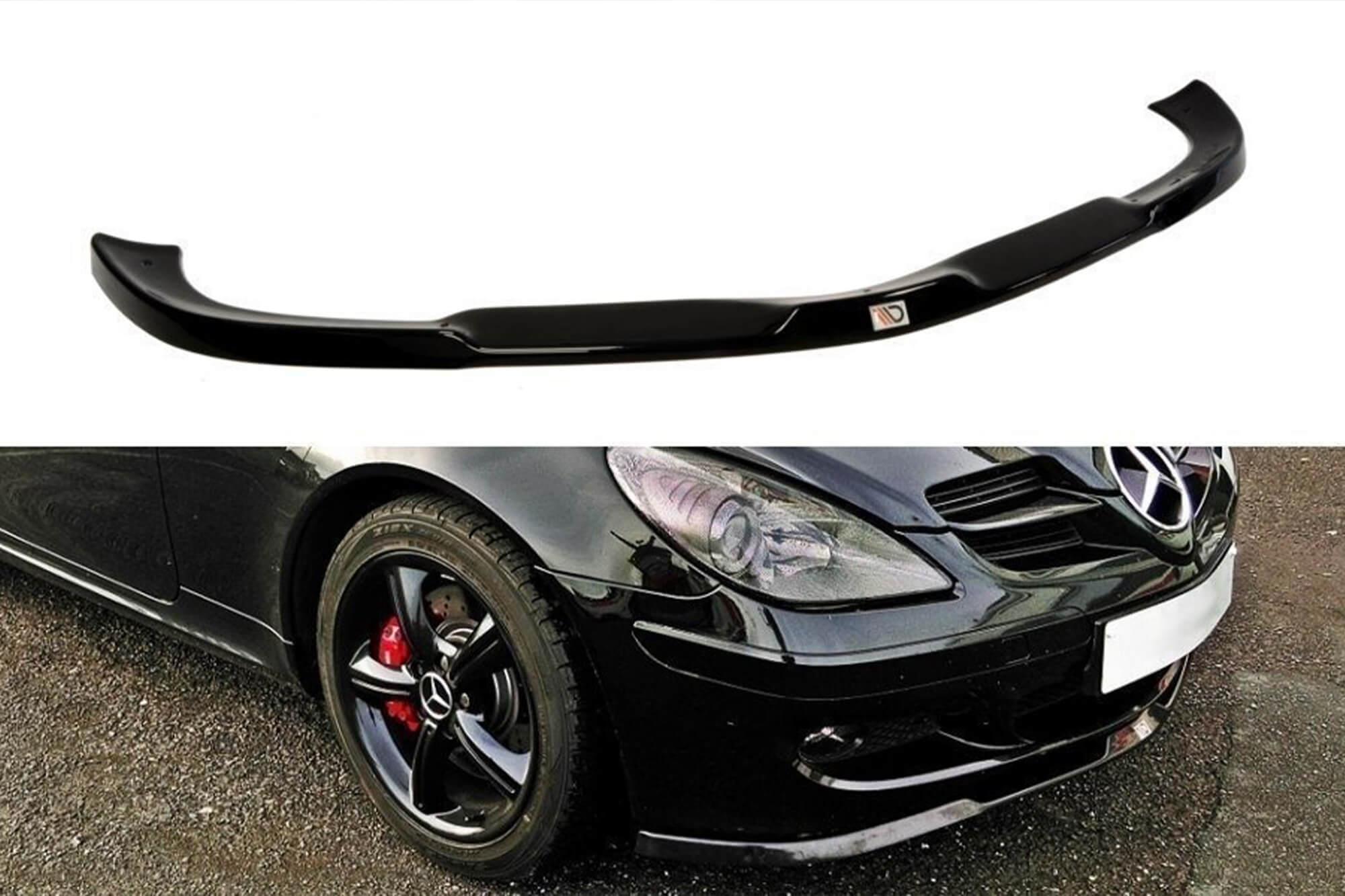 Спојлер  Maxton Design за стандарден  преден  браник на Mercedes SLK R171 2004-2011, црн мат