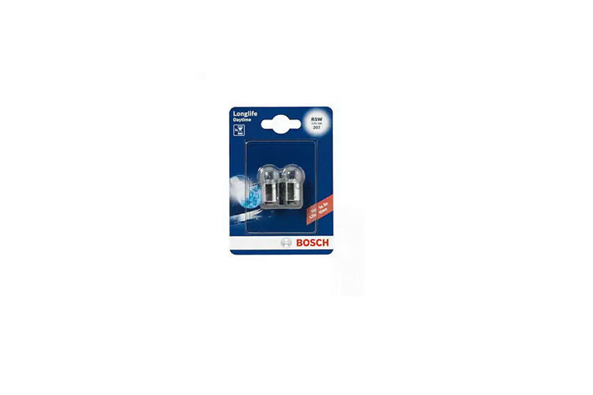 Комплет 2 бројки Халогенски сијалици Bosch R5W Longlife Daytime 12V, 5W, BA15s