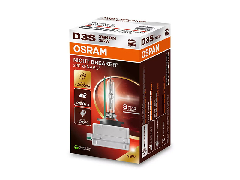 Ксенон сијалица Osram D3S Xenarc Night Breaker 220 42V, 35W, PK32D-5, 4400K, 3200lm