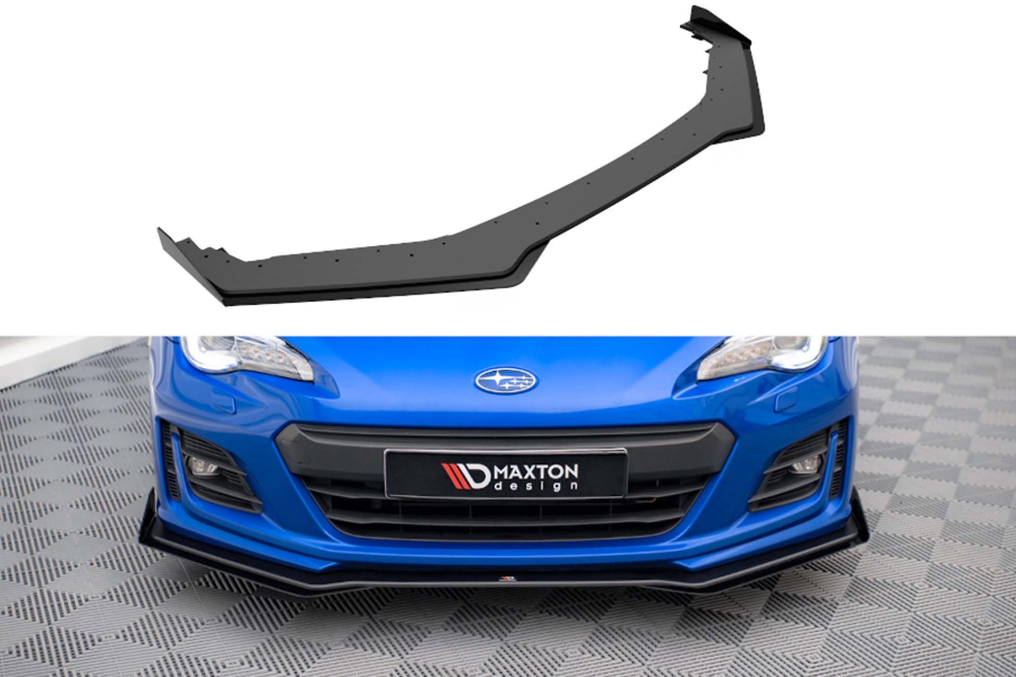 Спојлер  Maxton Design верзија 1 за преден  браник на Subaru BRZ MK1 2017-2020, црн мат