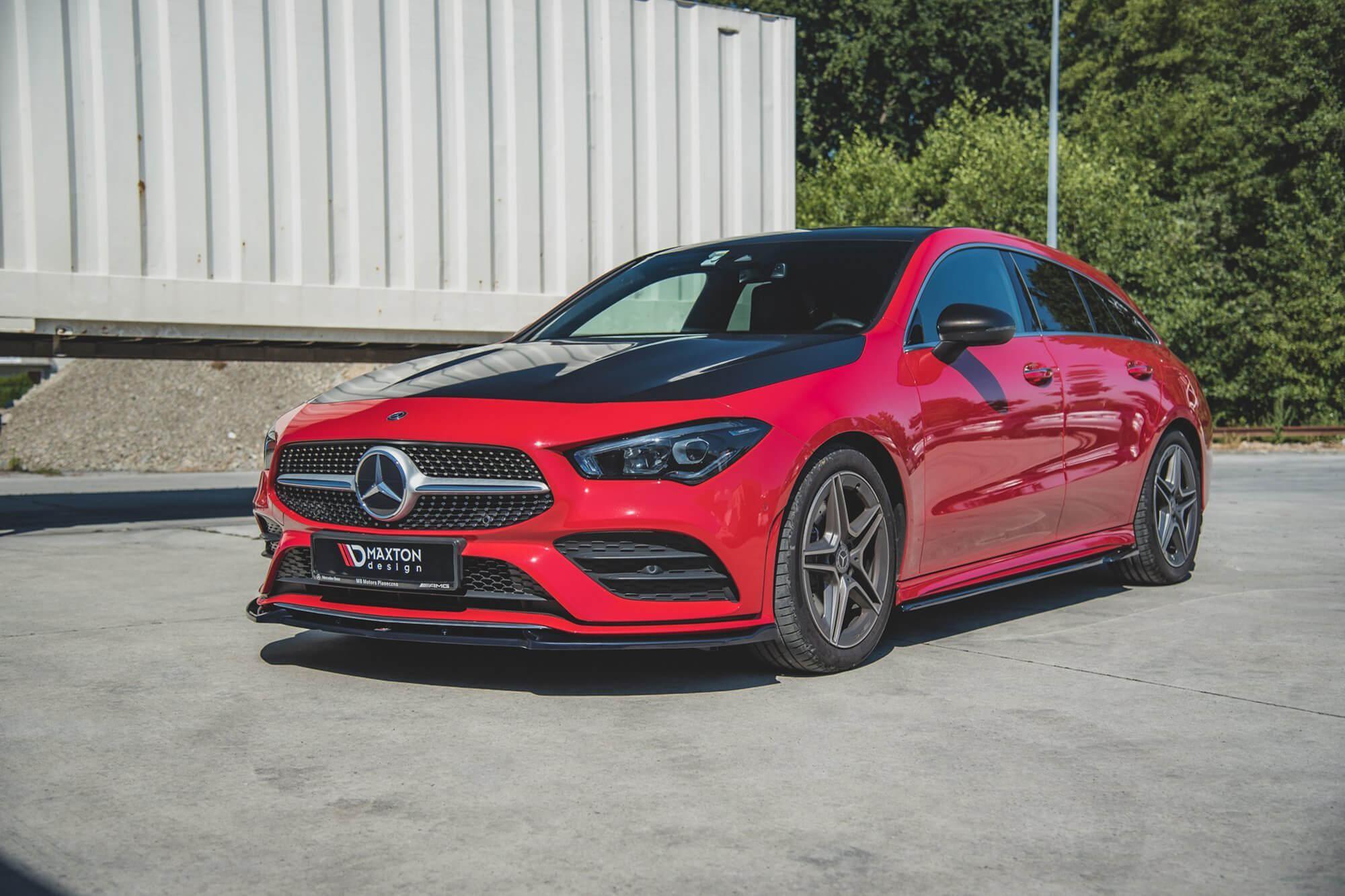 Спојлер  Maxton Design верзија 2 за преден  AMG браник на Mercedes CLA купе C118, CLA караван X118 по 2019 година, боја карбон