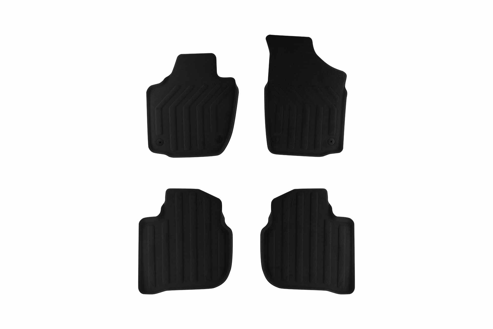 3D Платнени патосници Gumarny Zubri за Skoda Rapid, Seat Toledo 2012-2019, 4 дела, црни