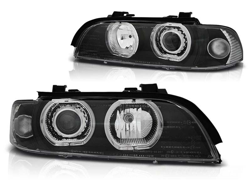 Комплет тунинг фарови со LED ангелски очи за BMW E39 09.1995-05.2003 седан/караван , лев и десен