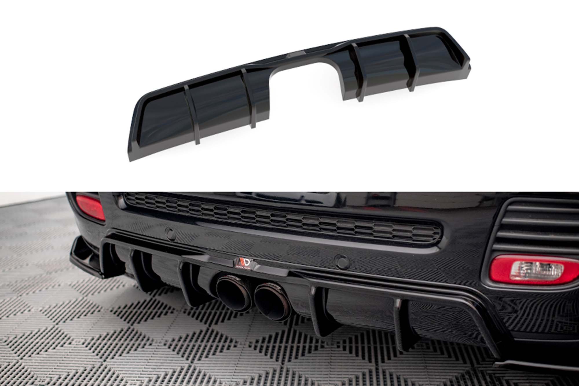 Дифузер  Maxton Design за заден браник на Mini Cooper John Cooper Works R56 2006-2010,боја карбон