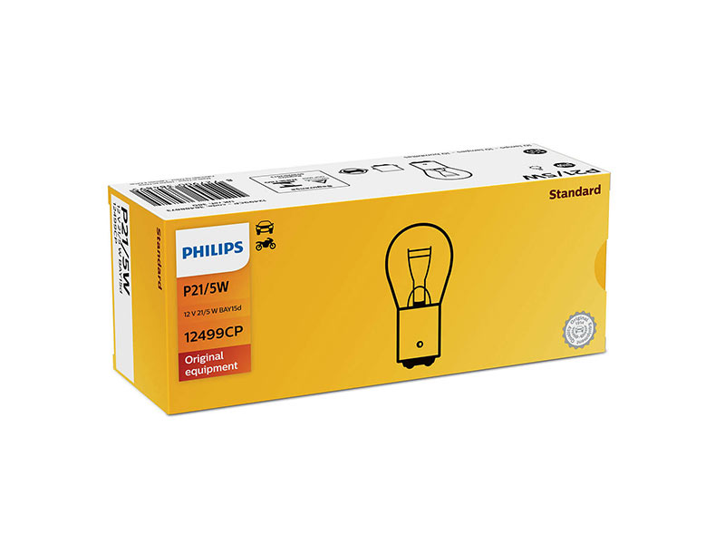 Халогенска сијалица Philips P21/5W Standard 12V, 21/5W, BAY15D, 1 бр.