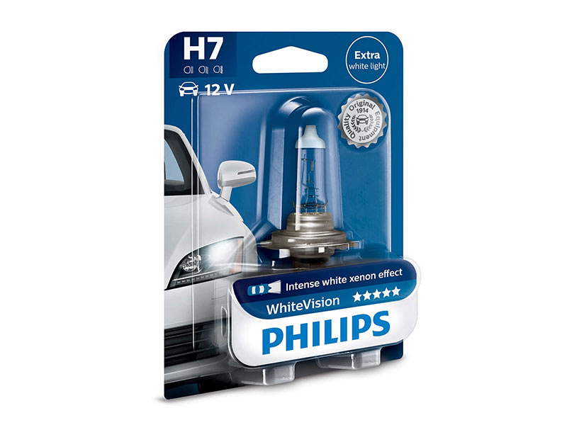 Халогенска сијалица Philips H7 White Vision12V, 55W, PX26D, 1 бр.