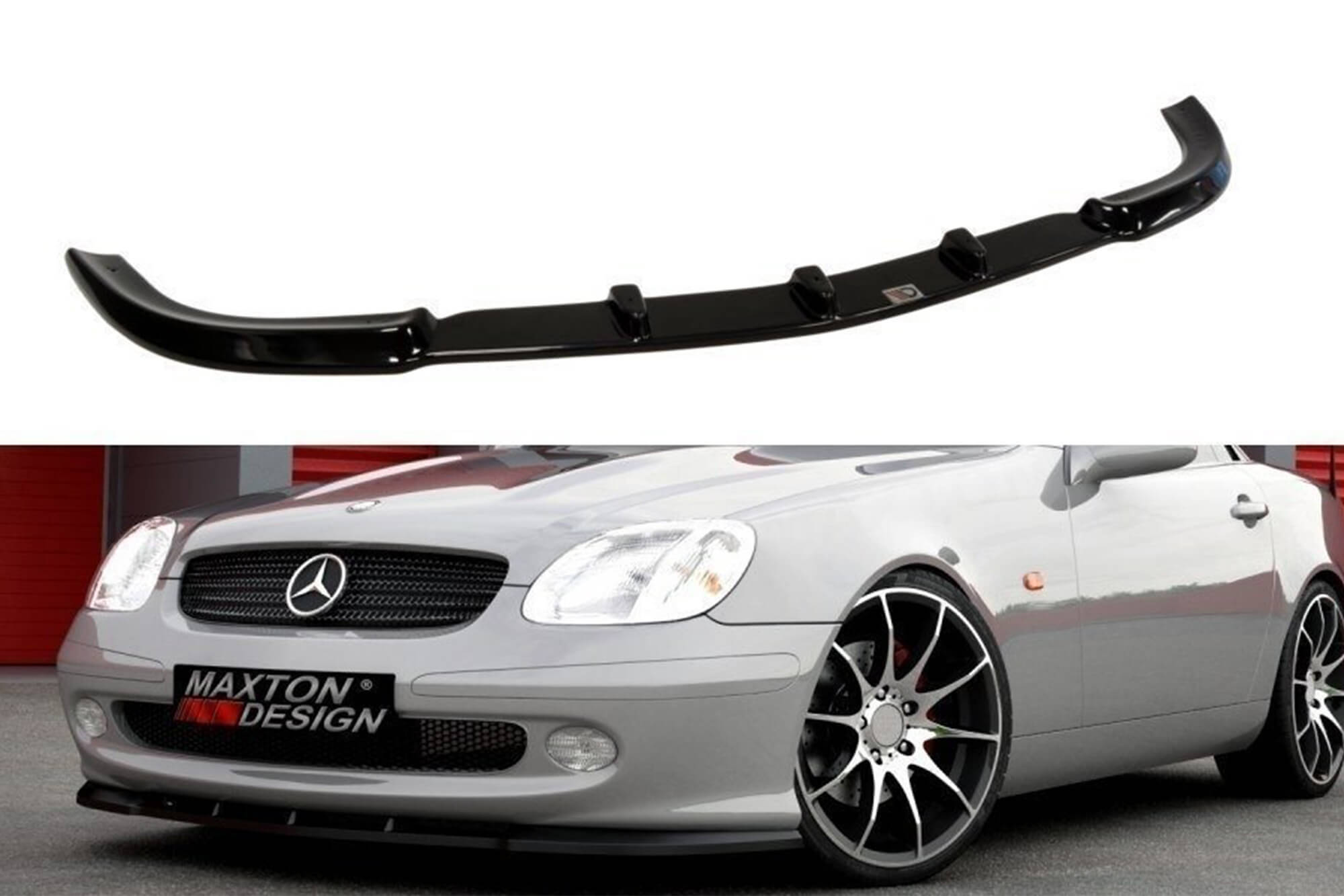 Спојлер  Maxton Design за стандарден  преден  браник на Mercedes SLK R170 2000-2004, црн лак