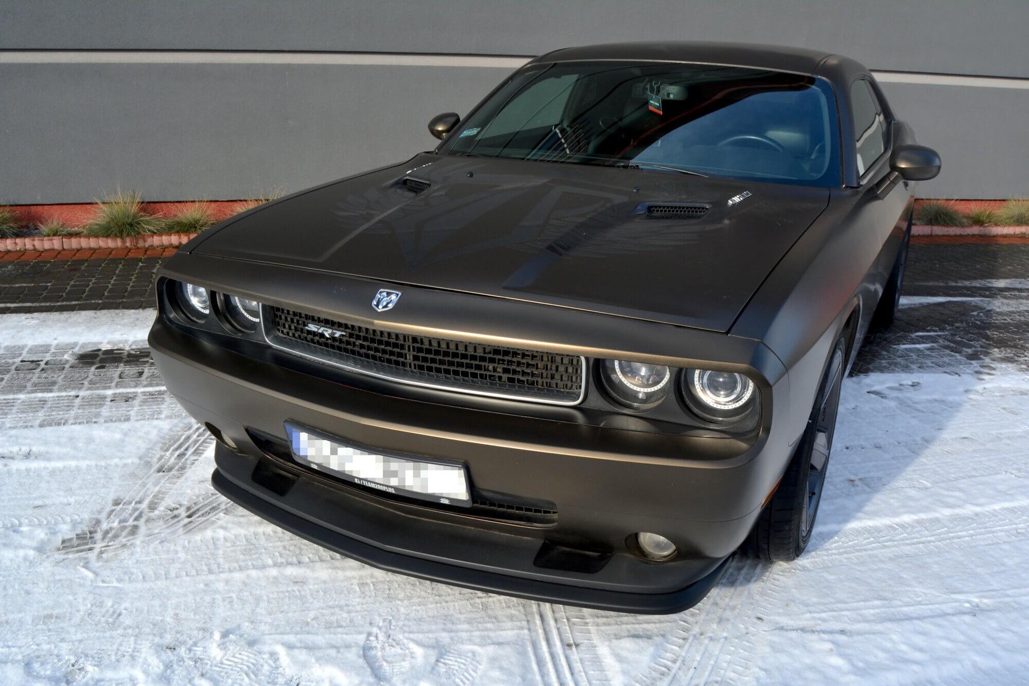 Спојлер  Maxton Design верзија 1 за преден  SRT8 браник на Dodge Challenger купе 2008-2014, црн лак