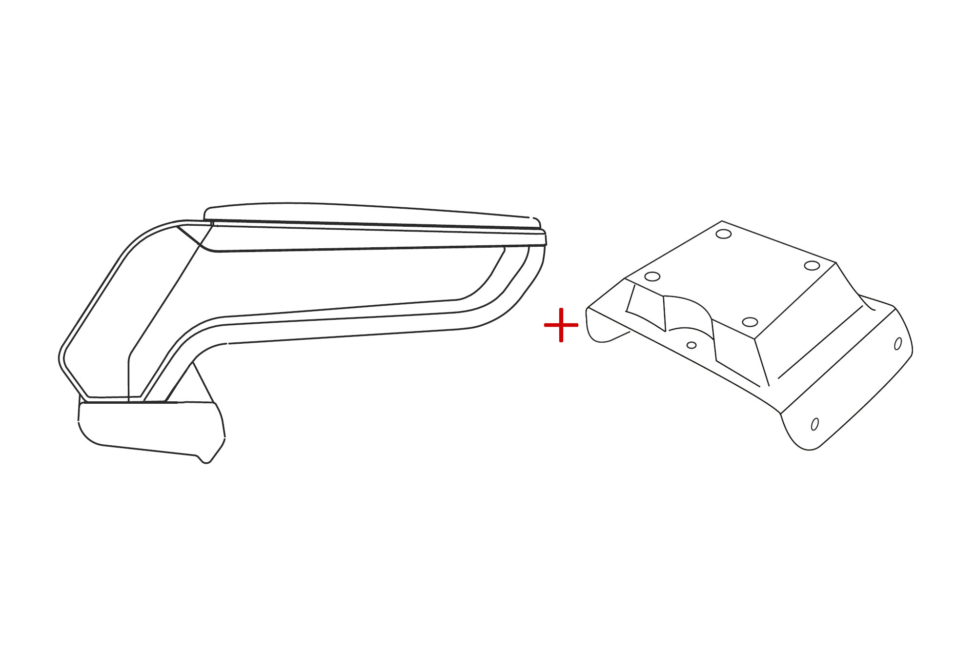 Подлакатник Rati модел Armster S со црна еко кожа за Opel Zafira B 2005-2007