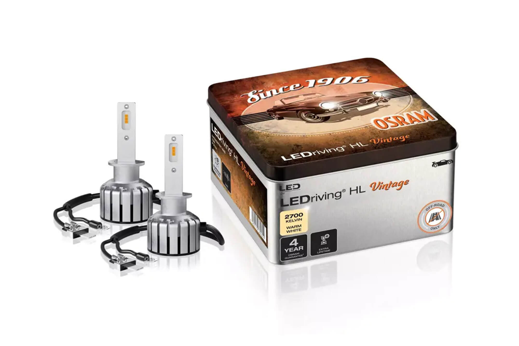 LED сијалици Osram LEDriving Vintage H1 13W, 12V, 2700K, 1200lm