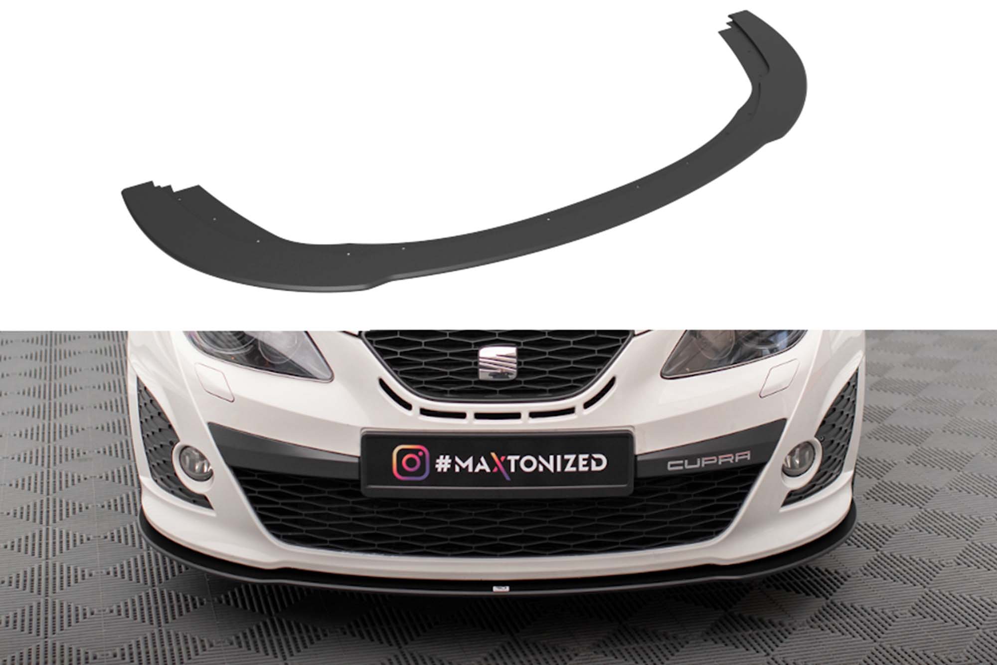 Спојлер  Maxton Design за преден  браник на Seat Ibiza Sport Coupe Mk4 2008-2012,црн мат