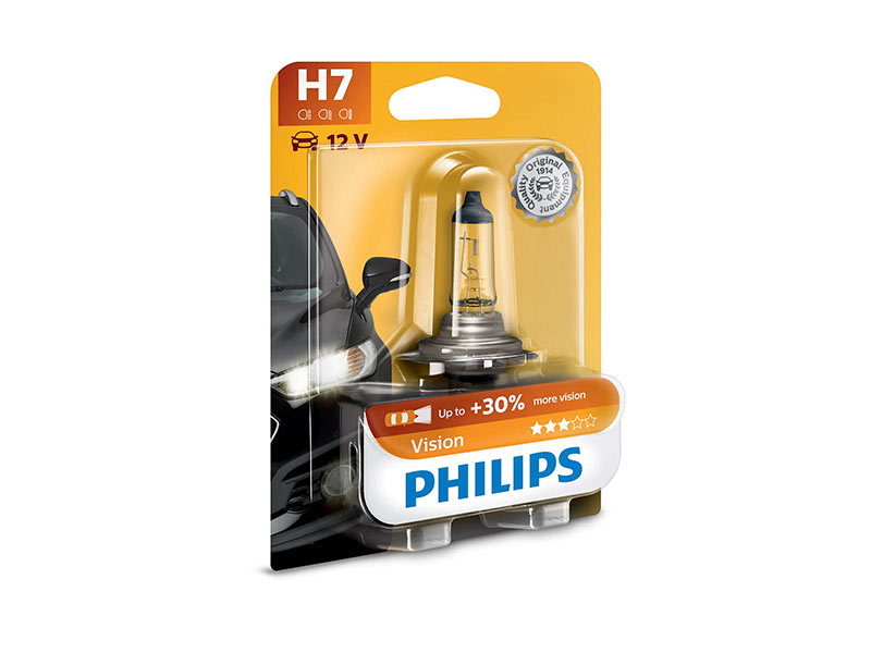 Халогенска сијалица Philips H7 Vision 12V, 55W, PX26D, 1 бр.