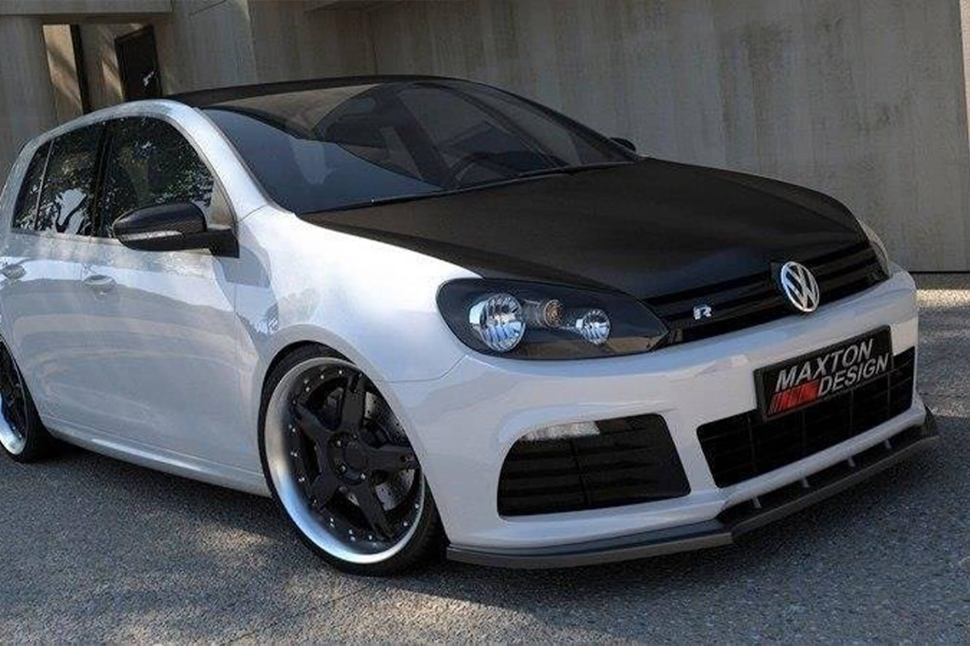 Спојлер  Maxton Design за преден  R браник на VW Golf VI 2008-2012, црн мат