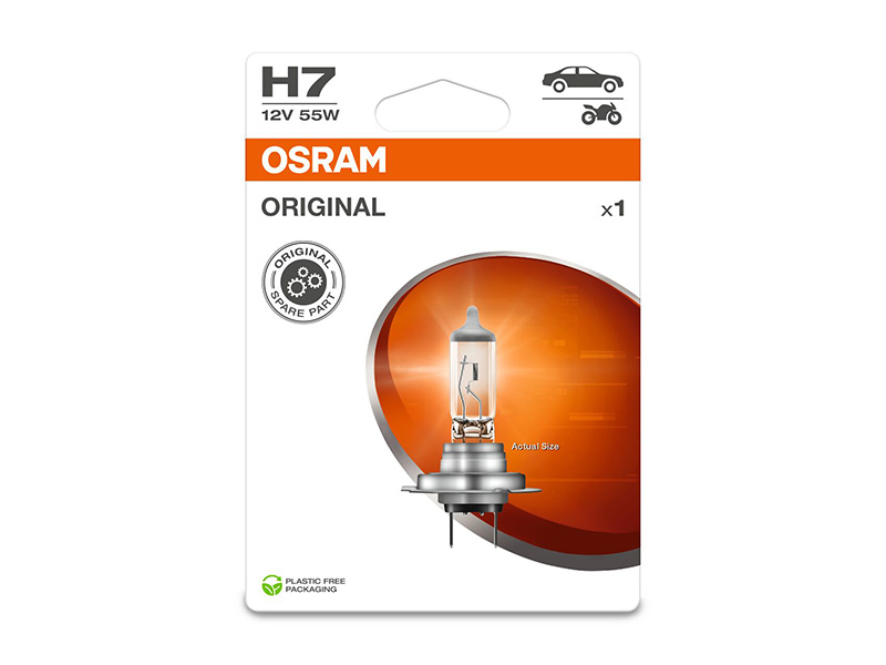 Халогенска сијалица Osram H7 Original 12V, 55W, PX26d, 1 број