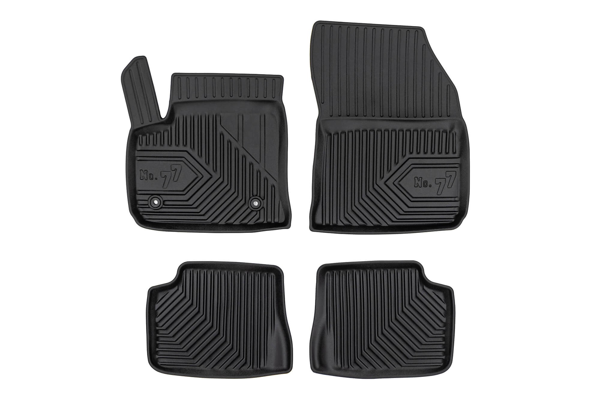 2.5D гумени патосници Frogum модел 77 за Fiat 600e, Jeep Avenger BEV по 2023 година, 4 дела, црни