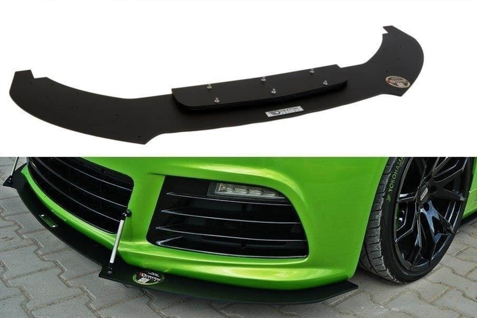 Спојлер  Mаxton Design тип Racing за преден  R браник на VW Scirocco 2009-2013, црн мат