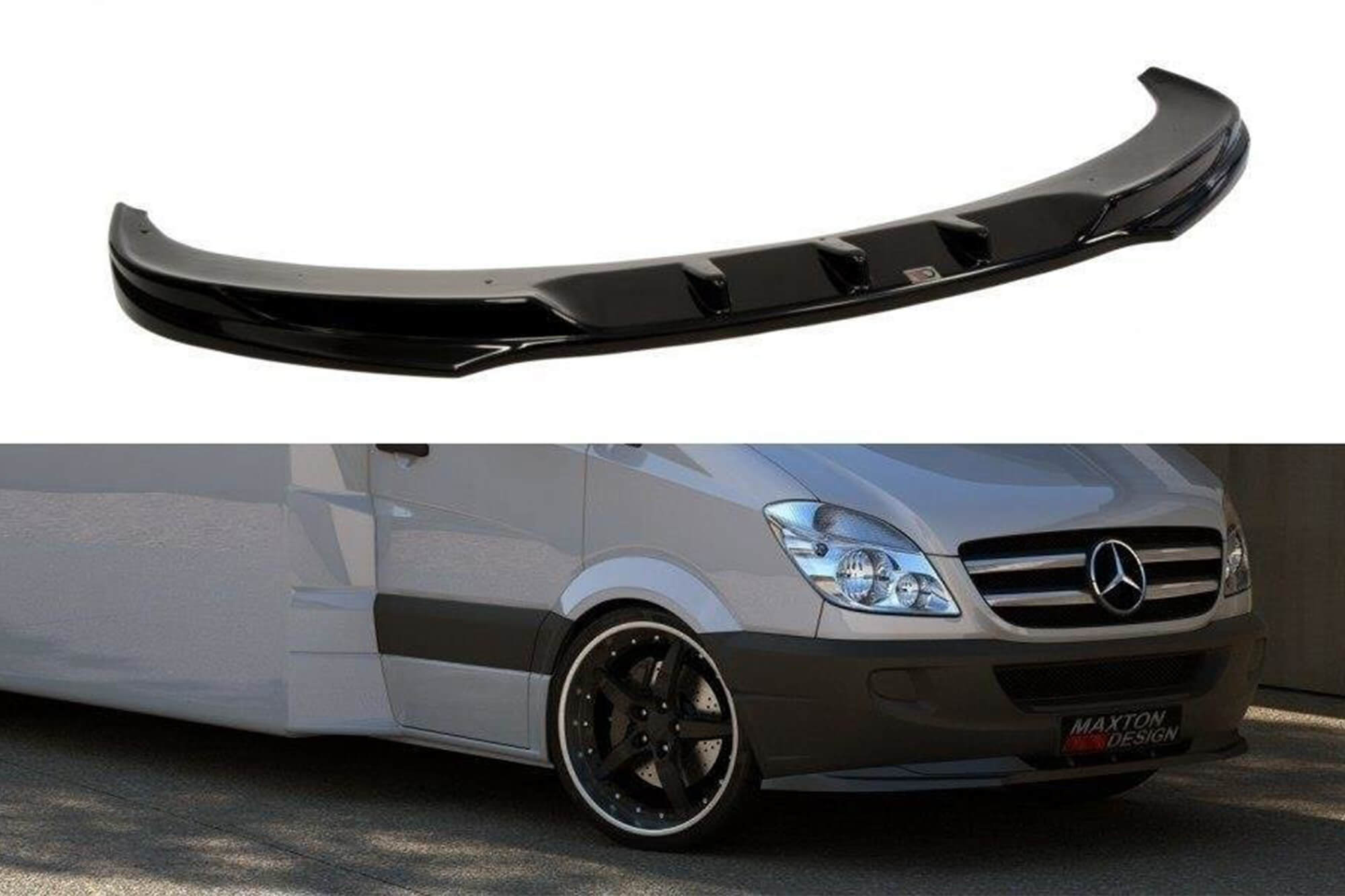 Спојлер  Maxton Design за преден  браник на Mercedes Sprinter Mk2 2006-2013, црн лак