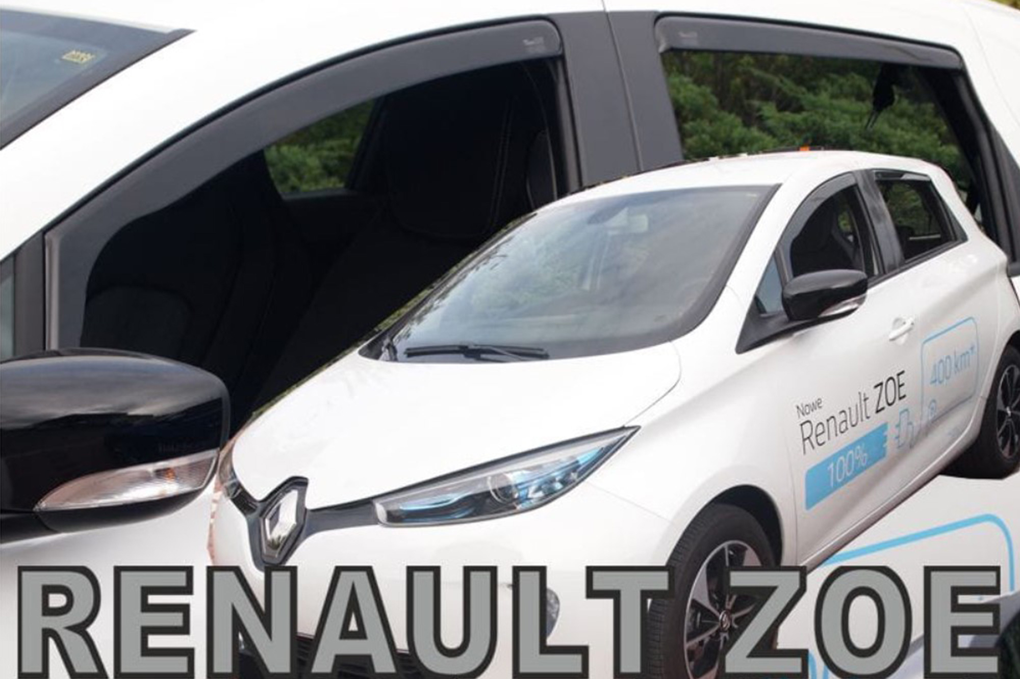 Комплет ветробрани Heko за Renault Zoe по 2012 година 5 врати, затемнети, 4 бројки