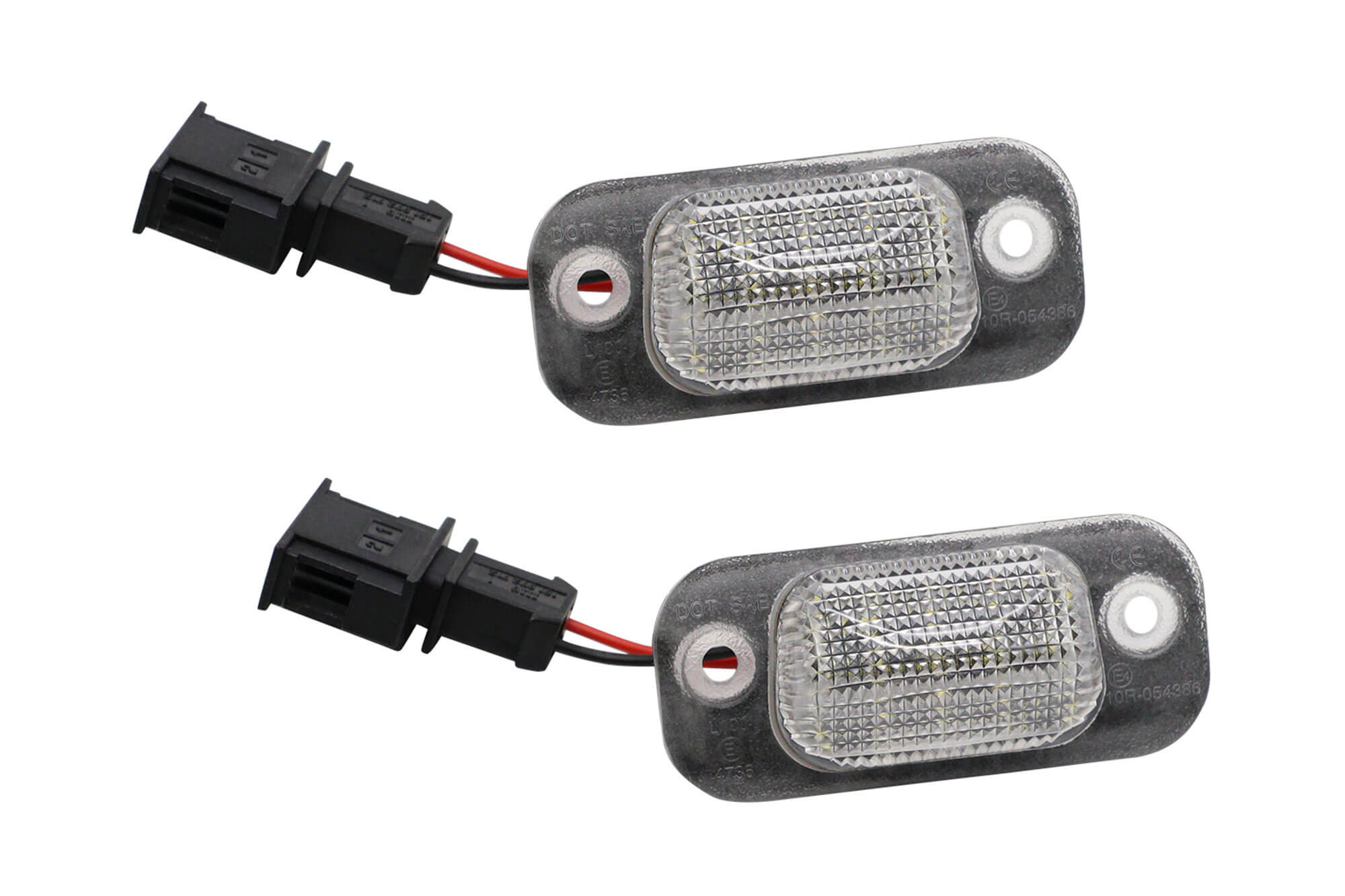 Комплет LED плафони за регистарска таблица на Volkswagen Golf 3 1991-1997, Golf 3 кабрио 1993-1998, Polo комби 6V5 1997-2001, Polo класик 6V2 1995-2001